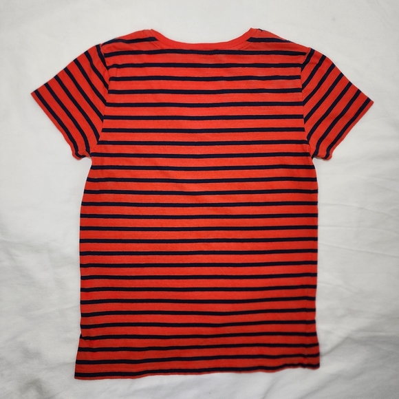 Ralph Lauren Orange and Blue Striped Tee, Polo Motif - Picture 7 of 7